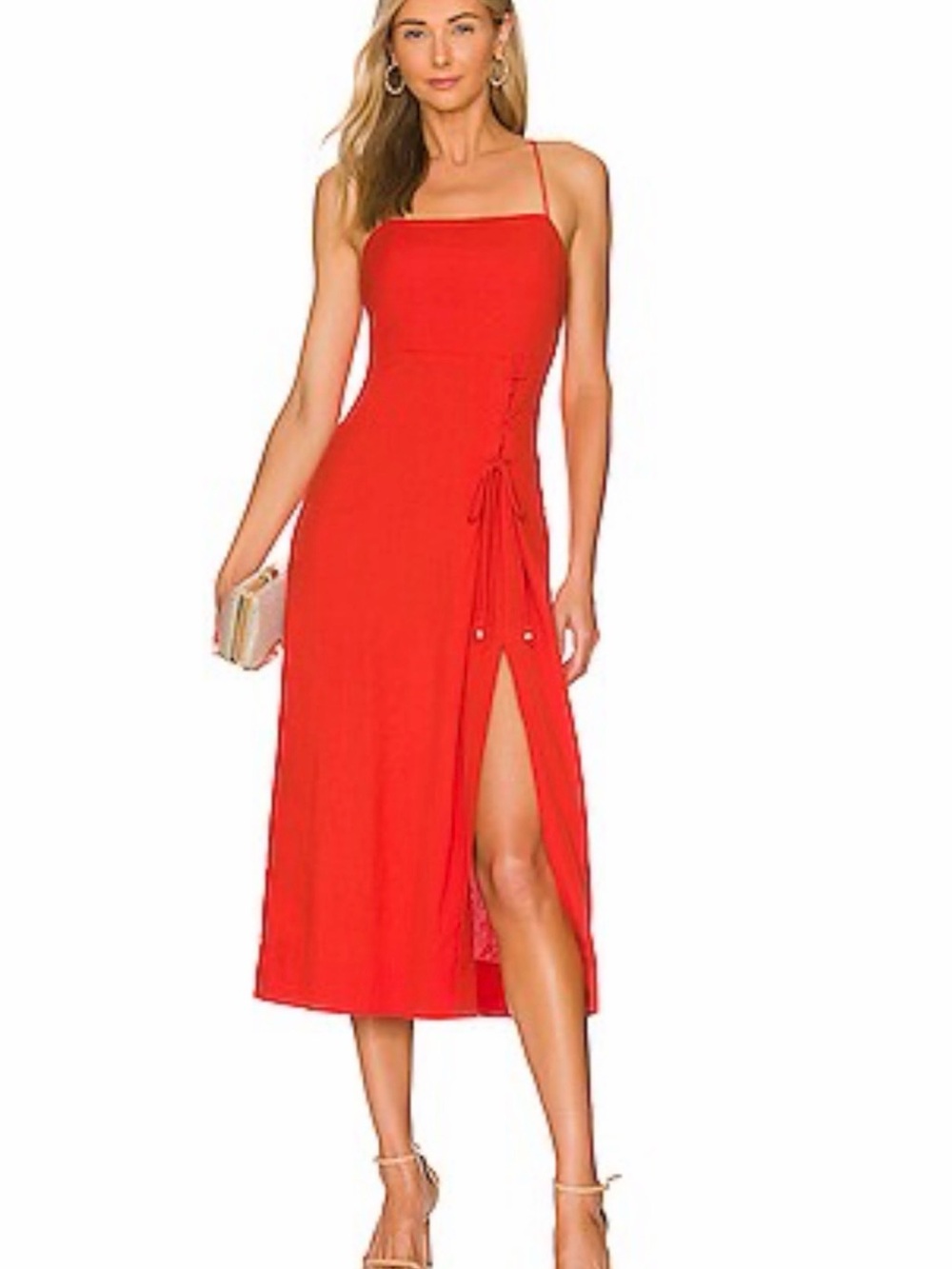 Free People Francesca Tangerine Tango Midi Dress M